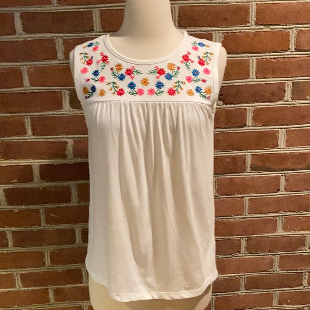 NWT J Crew Embroidered Top Size XXS - Picture 1 of 3